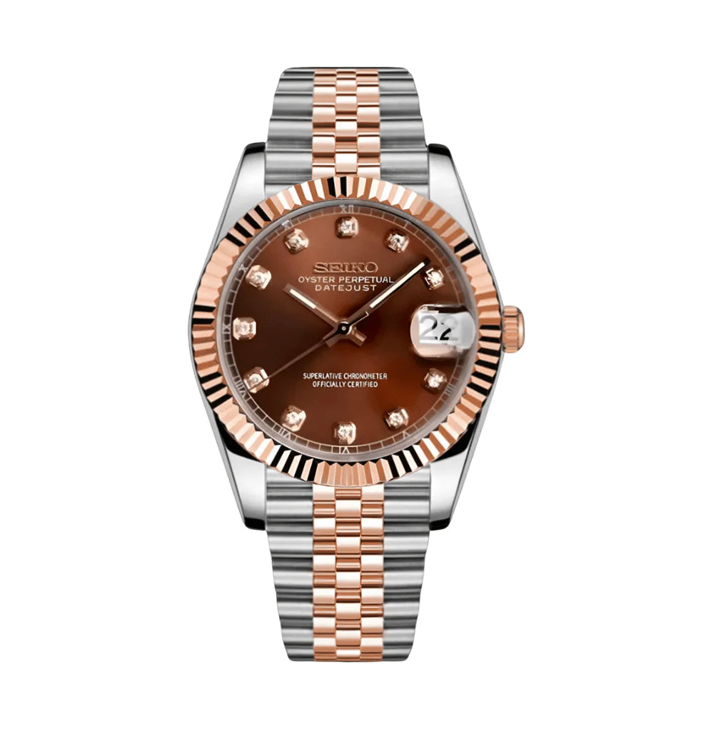 Seiko Datejust 2-Tone Chocolate (diamond dial)